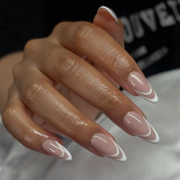Elegant and Stylish French Design Nail Art Stornfield