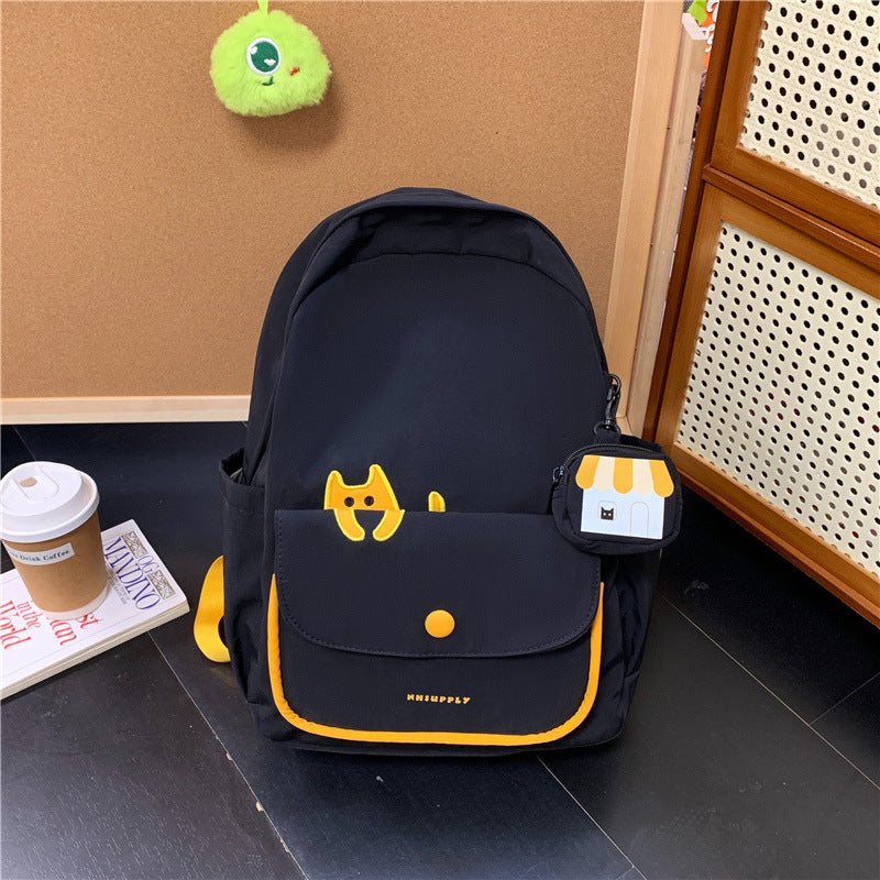 Playful backpack with cat design and versatile compartments Stornfield