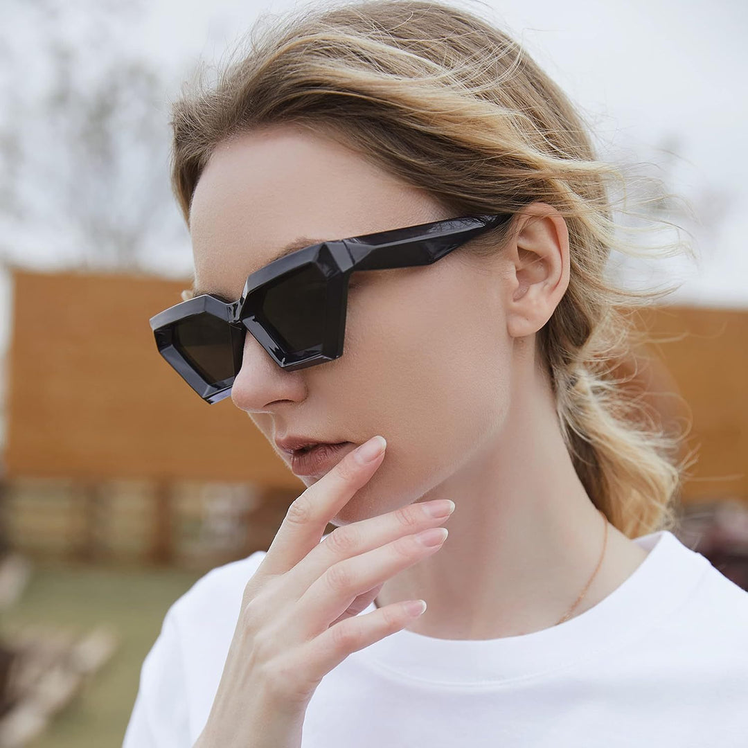 Women stylish hexagonal sunglasses Stornfield