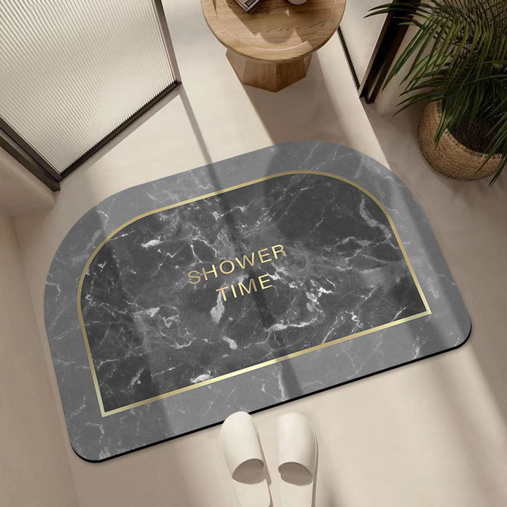 Luxurious Marble Design Bath Mat