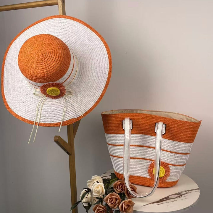 Elegant Beach Bag with Matching Sun Hat Stornfield