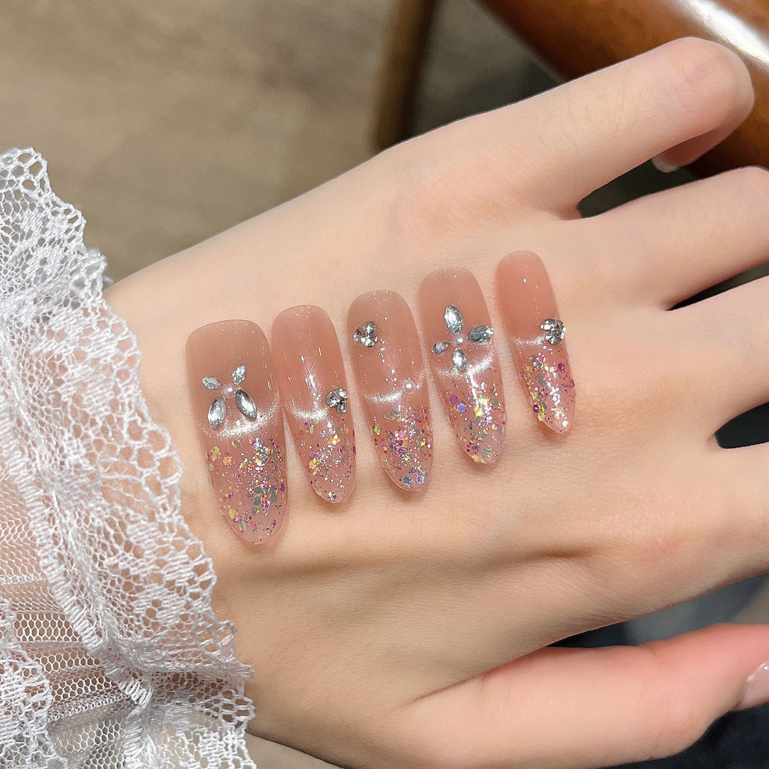 3D Embellished Press-On Nail Art Set Stornfield