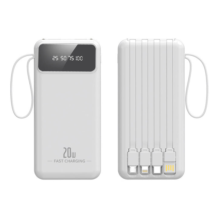 High-performance power bank with integrated charging cables and digital display Stornfield