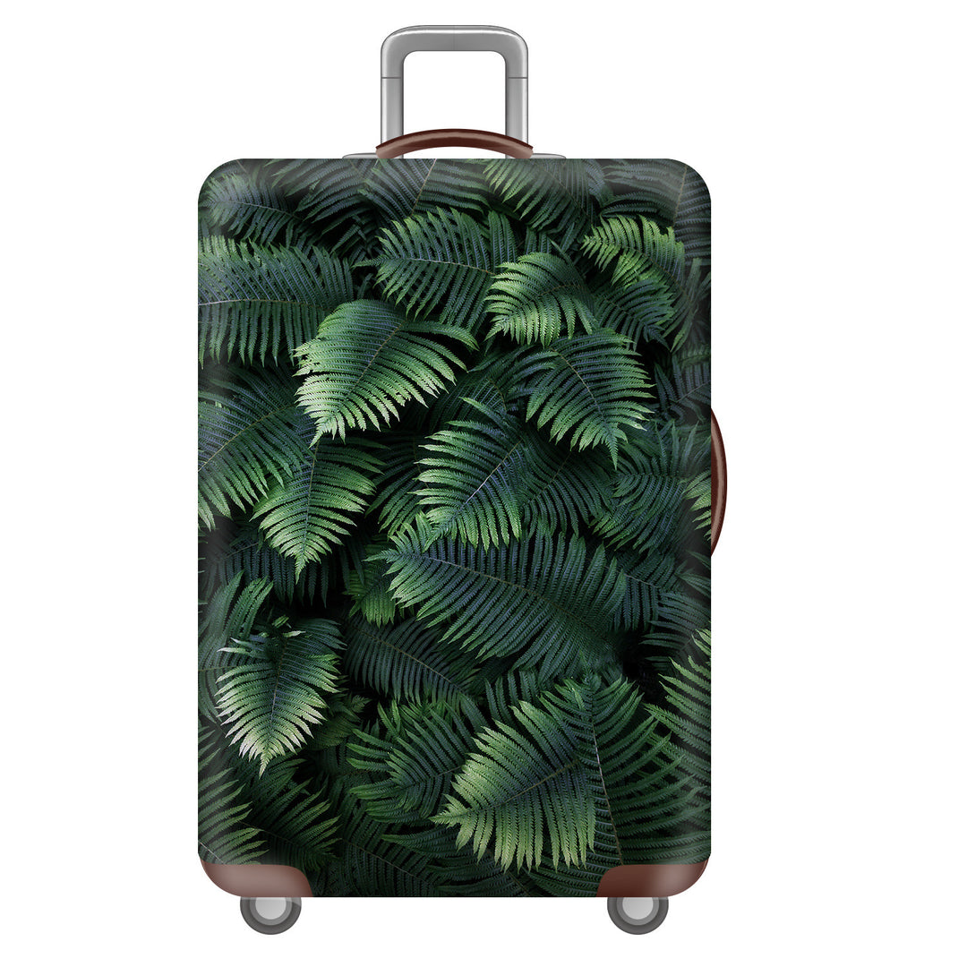 Unisex non-elastic suitcase cover with tropical leaf pattern, stretch protective cover for hard shell and soft case Stornfield