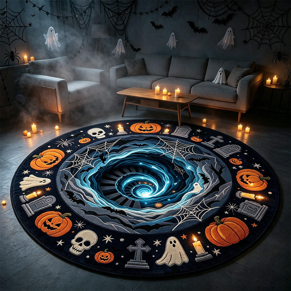 Spooky Themed Round Area Rug