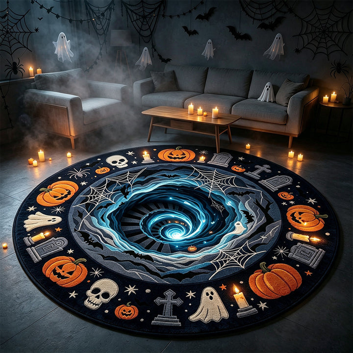 Spooky Themed Round Area Rug