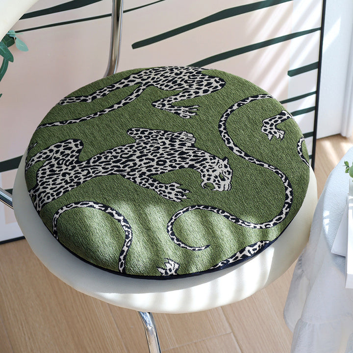 Seat cushion with animal pattern