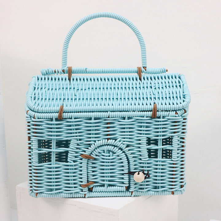 Handcrafted storage basket in the house design Stornfield