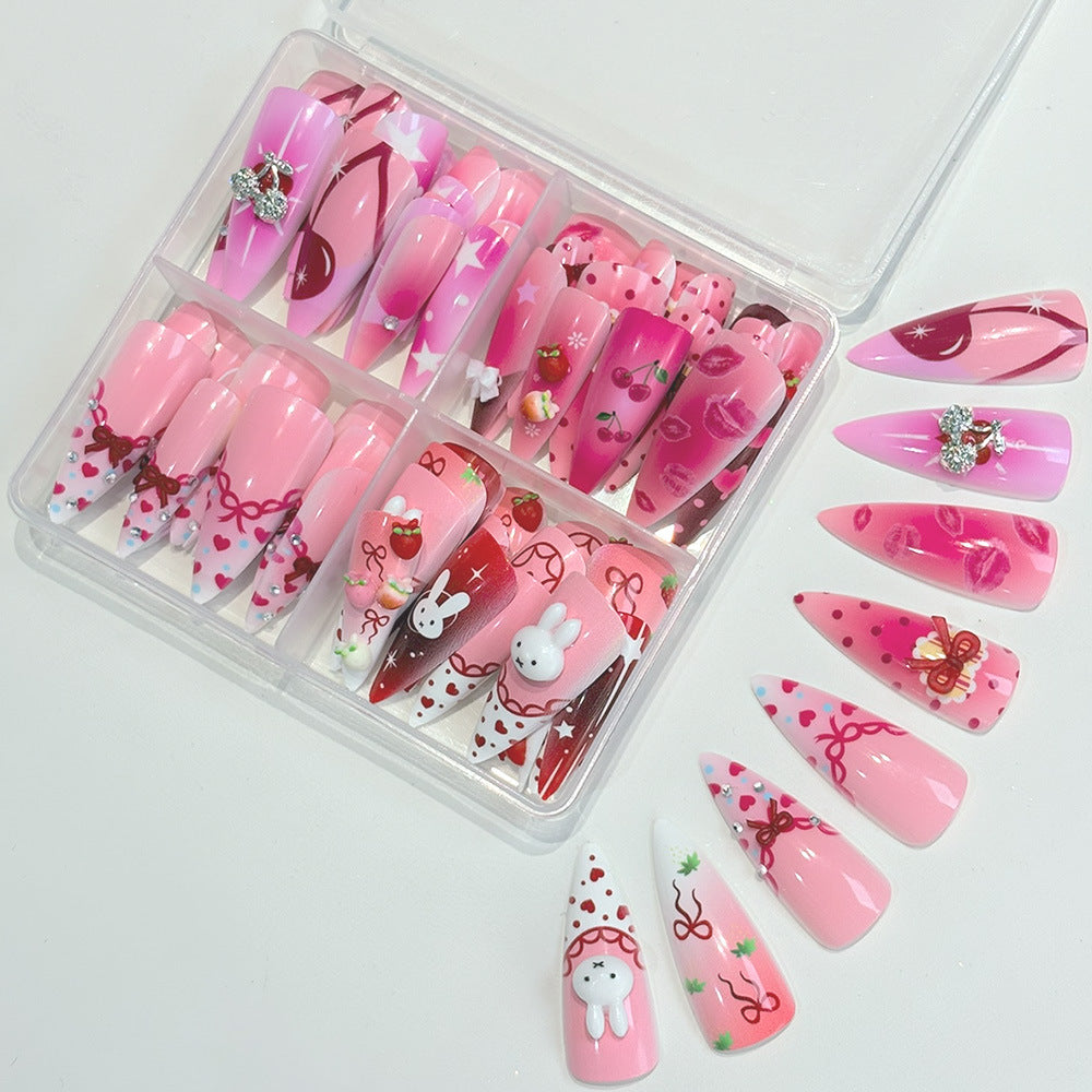 Decorative Press-On Nail Art Set with Cartoon Themes Stornfield