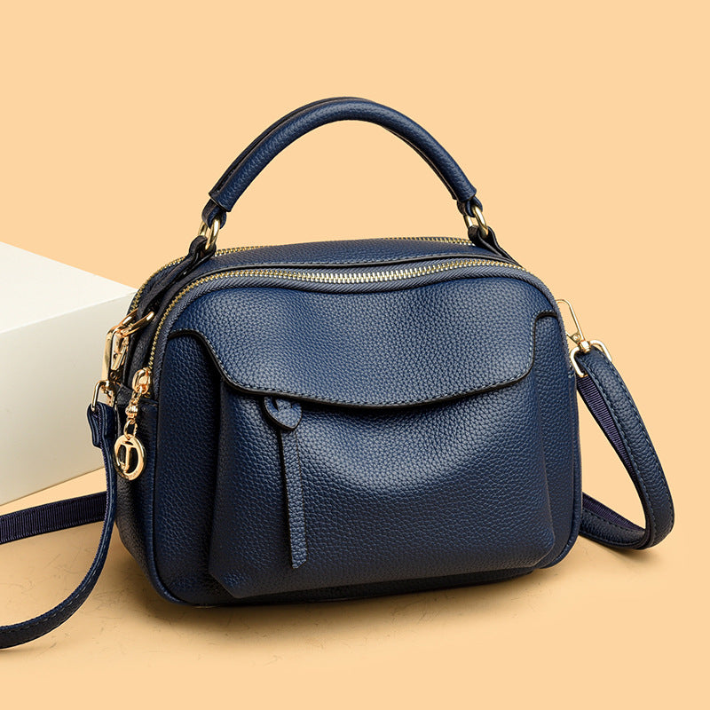 Classic Textured Leather Crossbody Bag