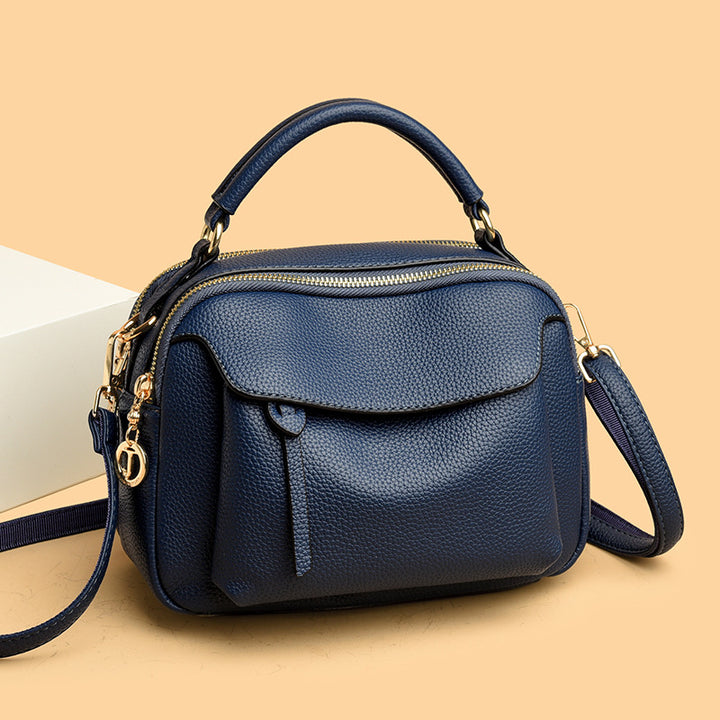 Classic Textured Leather Crossbody Bag