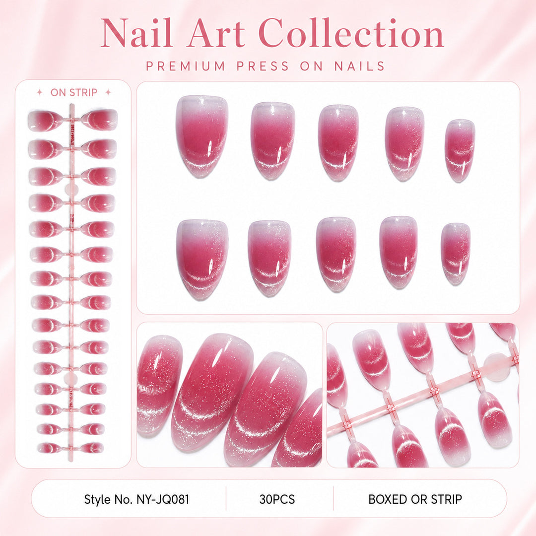 Premium Press-On Nails with Metallic Shine Stornfield