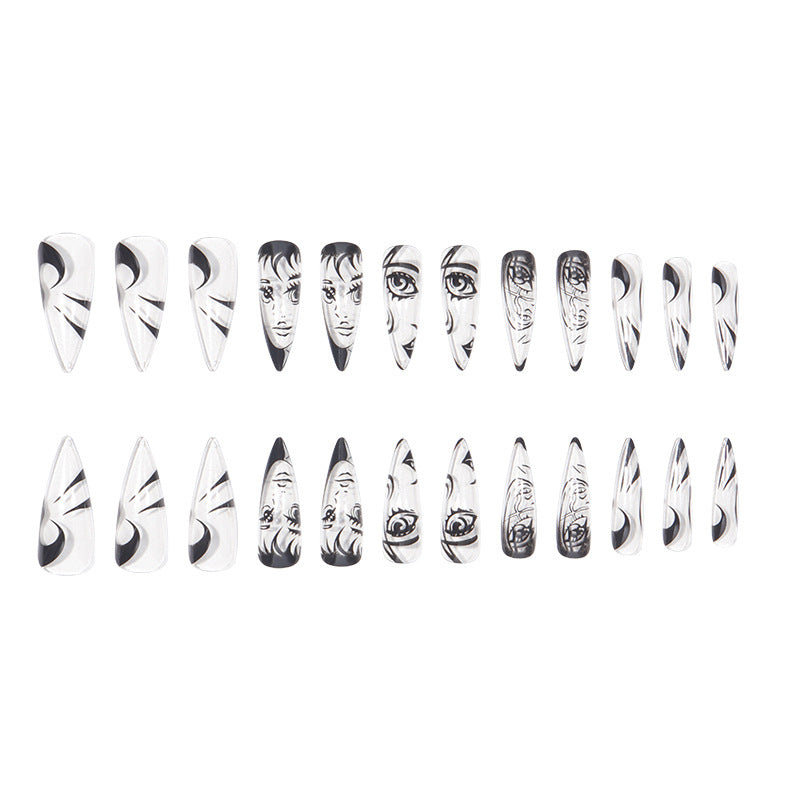 Artistic Long Stiletto Press-On Nails Stornfield