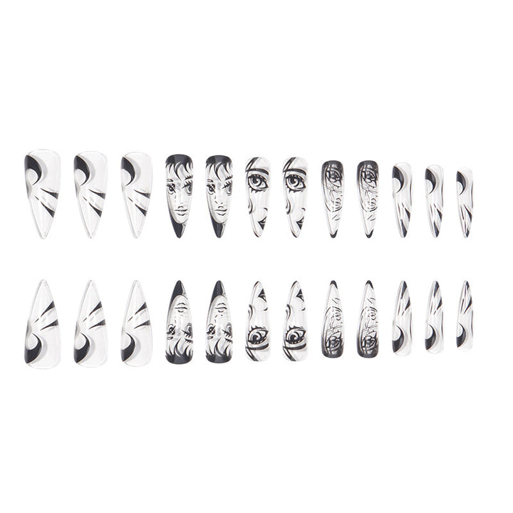Artistic Long Stiletto Press-On Nails Stornfield