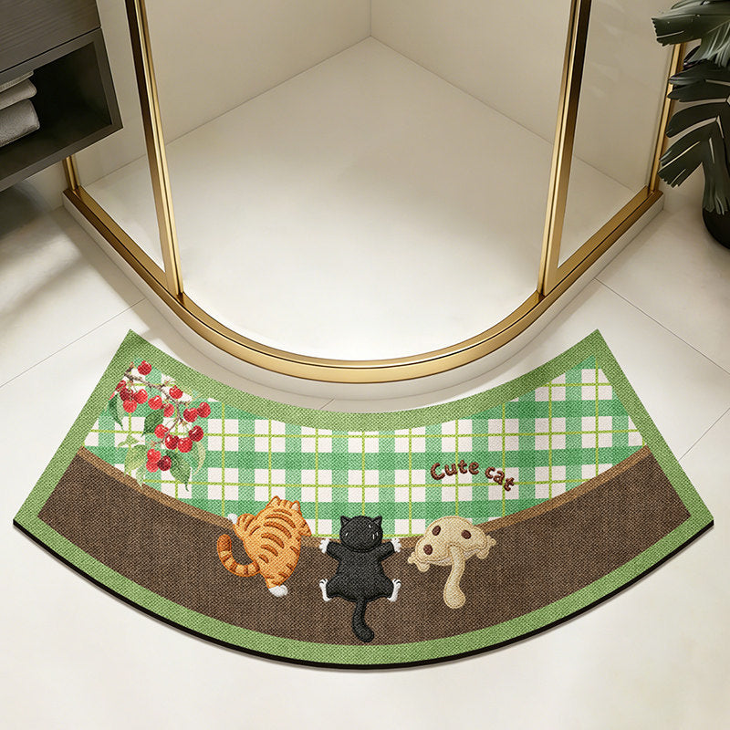 Cute Cat-Themed Decorative Bath Mat