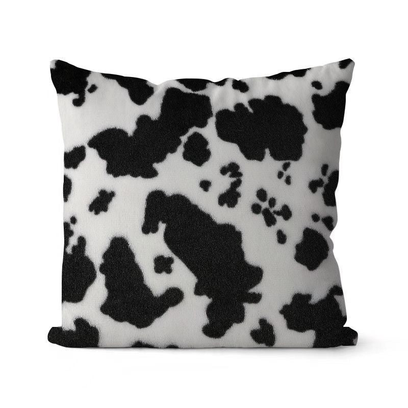 Cozy Cow Print Decorative Throw Pillow