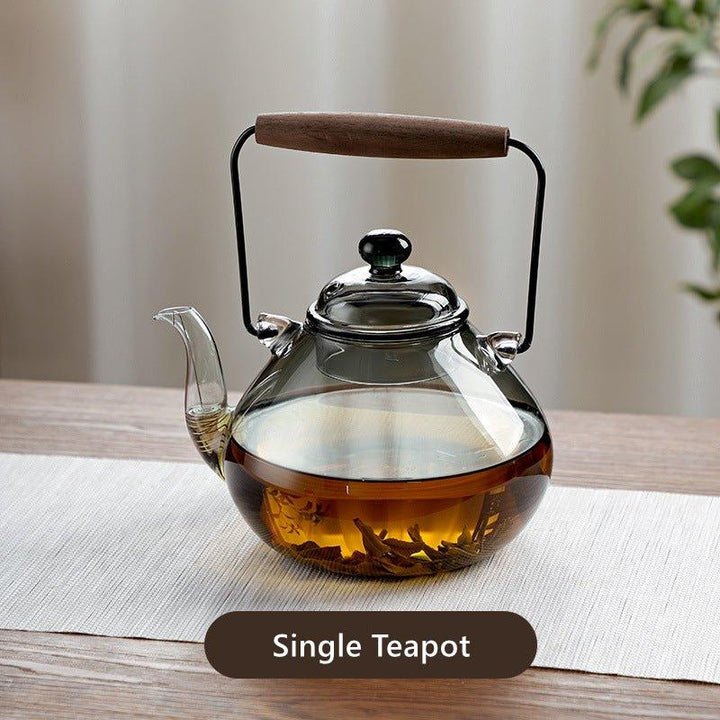Wood And Glass Fusion Tea Cups Set | Stornfield
