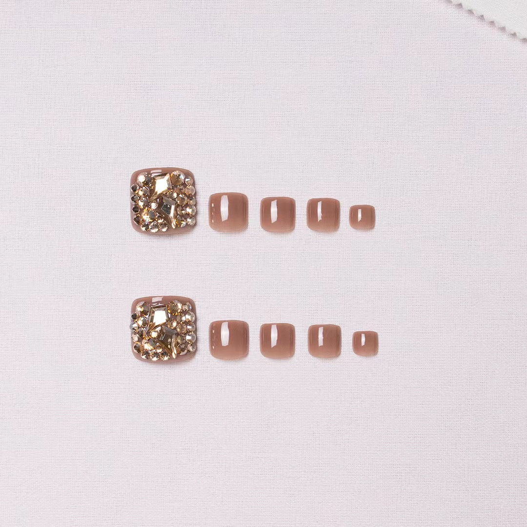 Decorative Rhinestone Press-On Toenails Stornfield