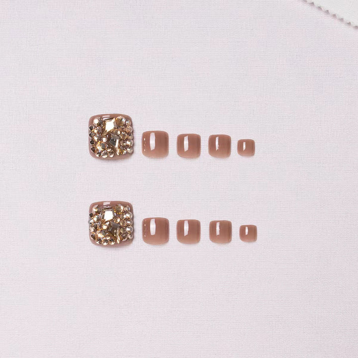 Decorative Rhinestone Press-On Toenails Stornfield