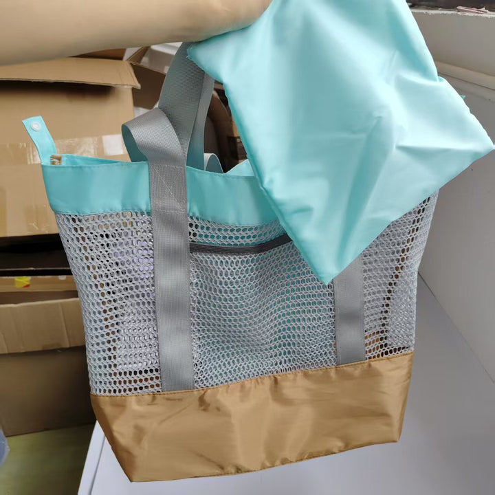 Airy Beach Bag with Large Storage and Mesh Design Stornfield