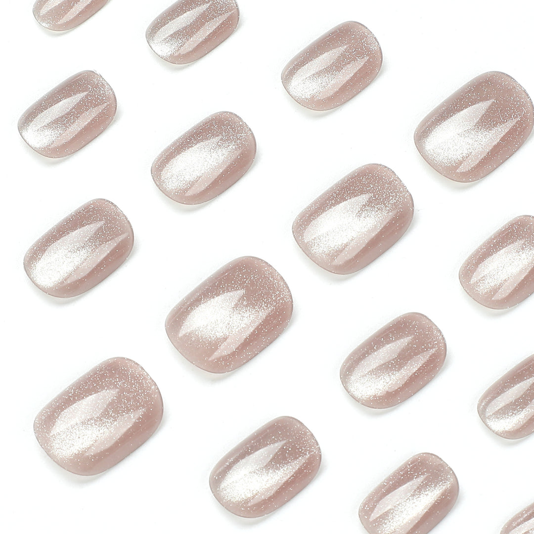Artful Nail Extensions with Glitter Effect Stornfield