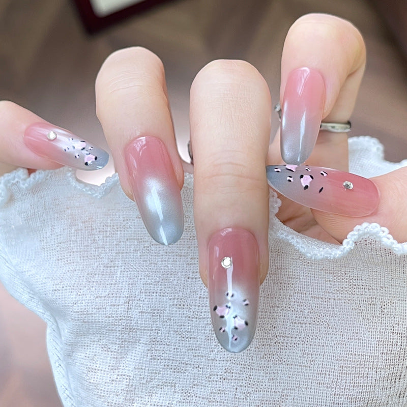 Artistic Stiletto Press-On Nail Set with Gemstone Accents Stornfield