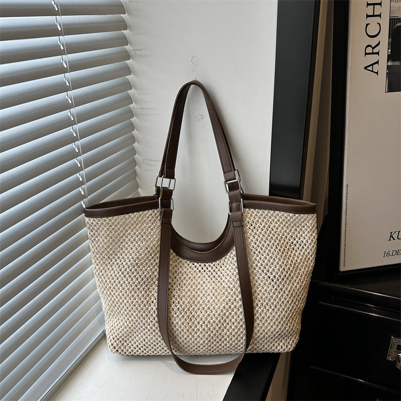 Woven Straw Tote Bag