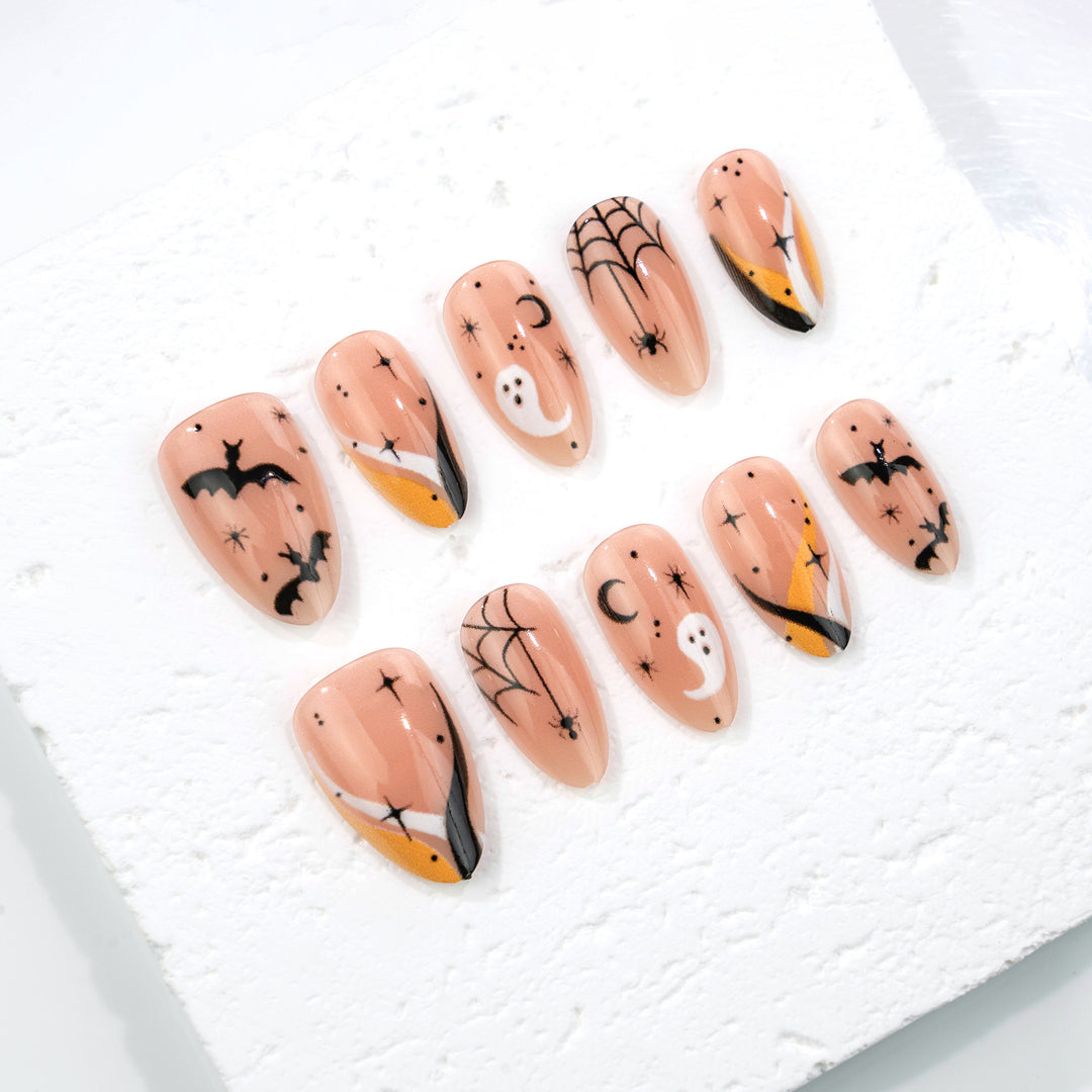 Halloween Themed Press-On Nail Art Set