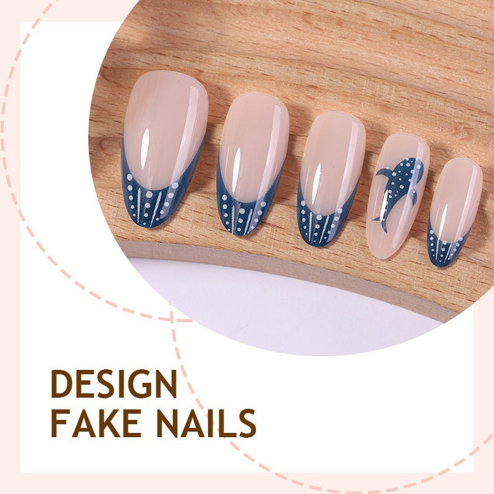 Creative Acrylic Nail Set with Stylish Design Accents Stornfield