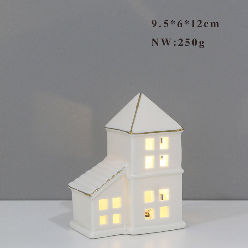 Decorative Ceramic House Lantern Stornfeild