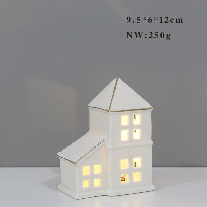 Decorative Ceramic House Lantern Stornfeild