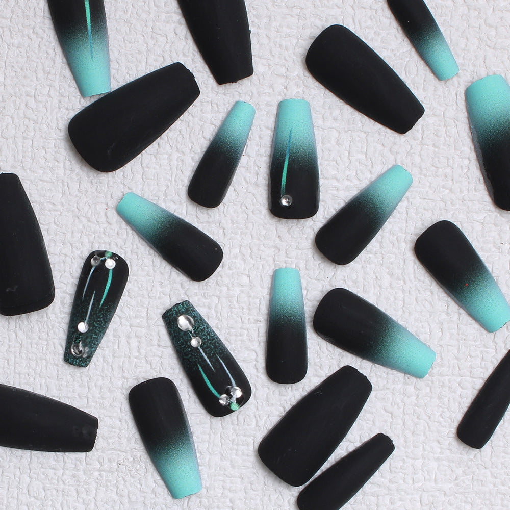 Matte Ombre Press-On Nail Design Stornfield