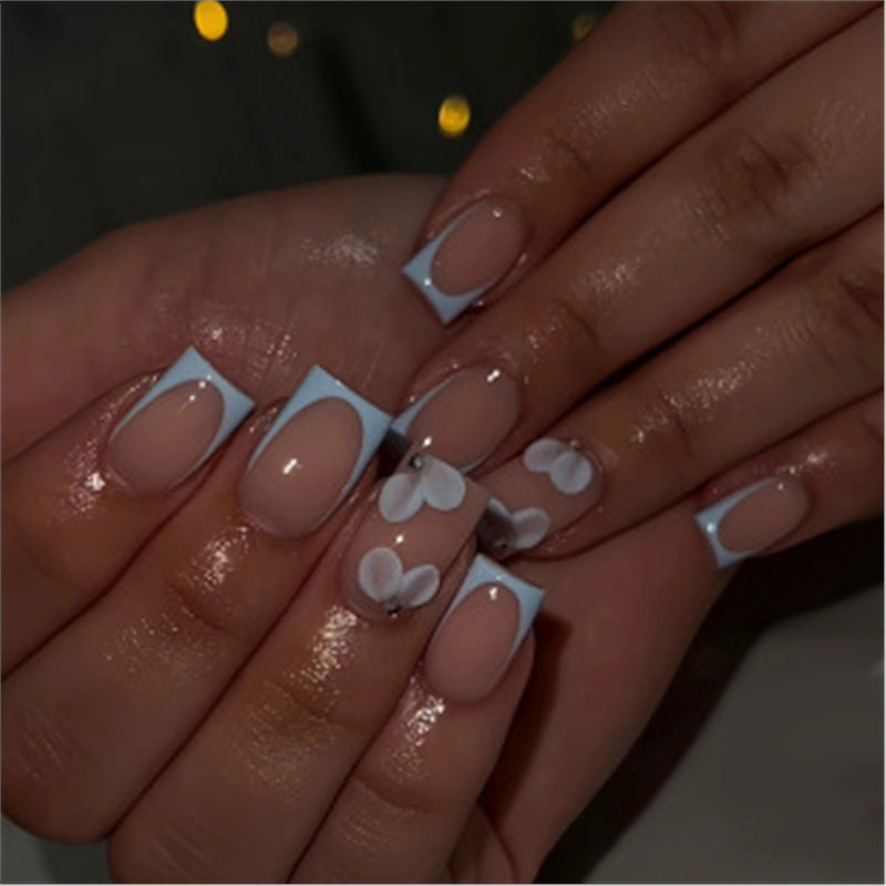 Artistic Press-On Nail Set with Premium Embellishments Stornfield