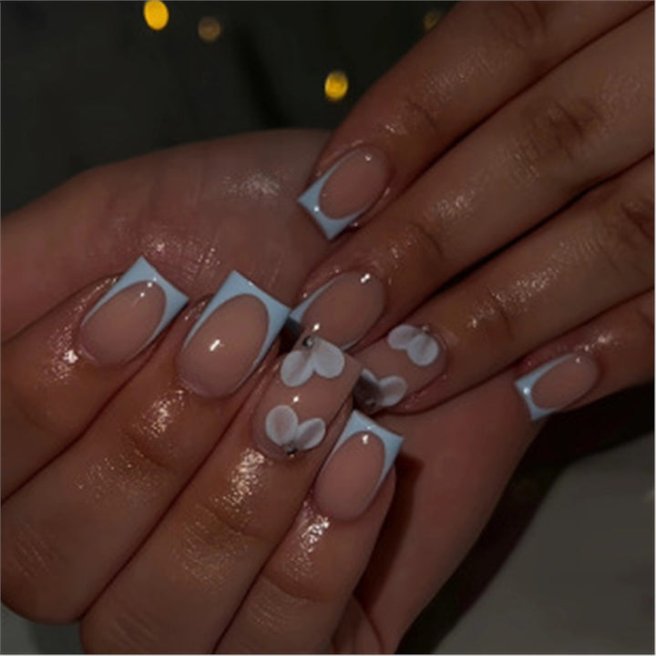 Artistic Press-On Nail Set with Premium Embellishments Stornfield