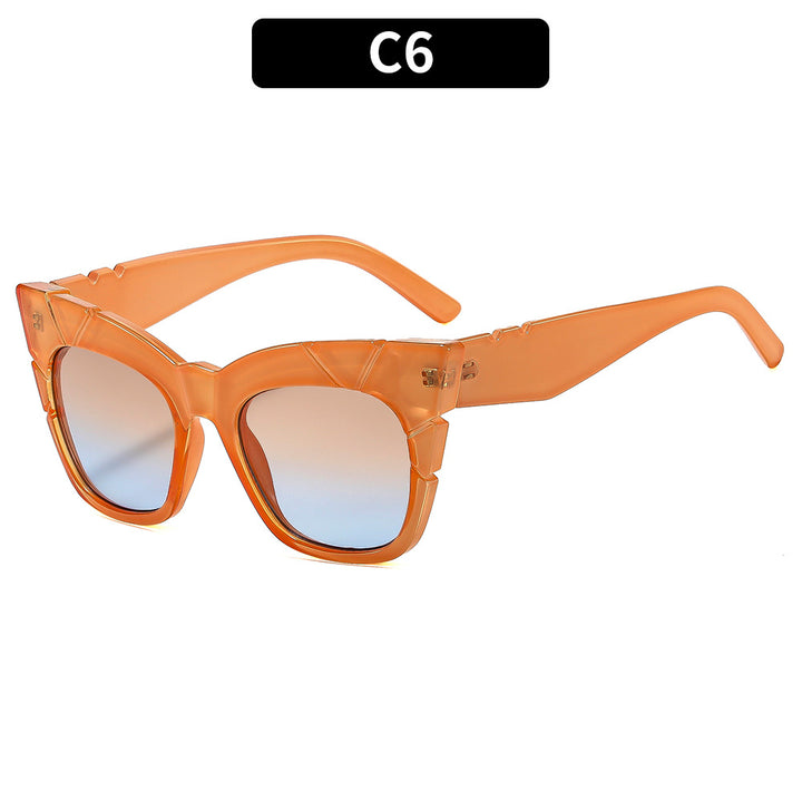 Artistic Geometric Shield Sunglasses