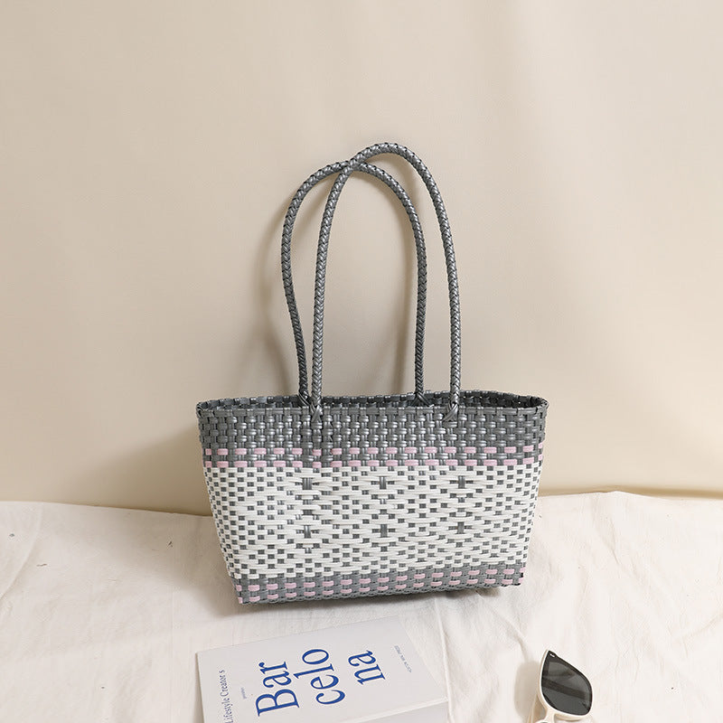 Braided tote bag with modern accents Stornfield
