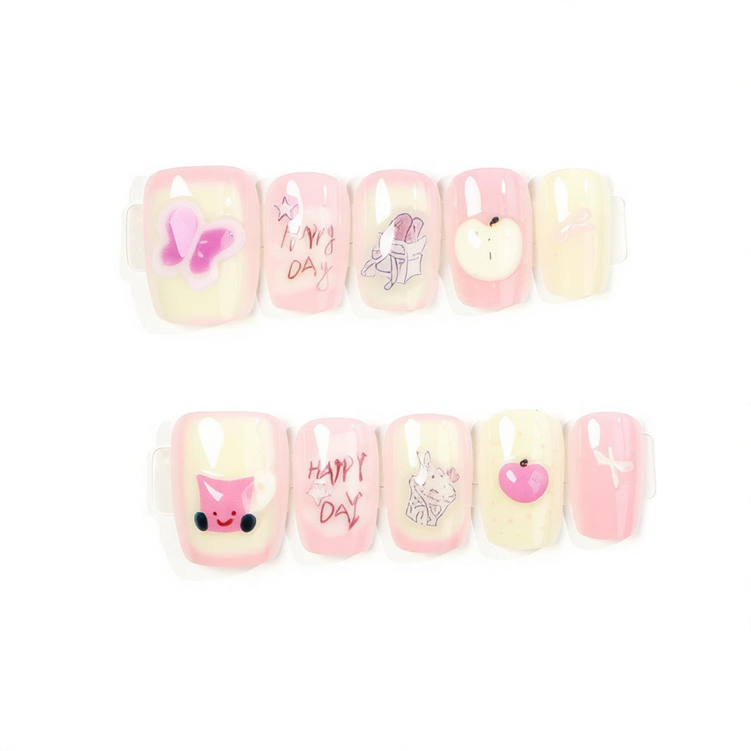 Whimsical Character-Themed Press-On Nail Set Stornfield