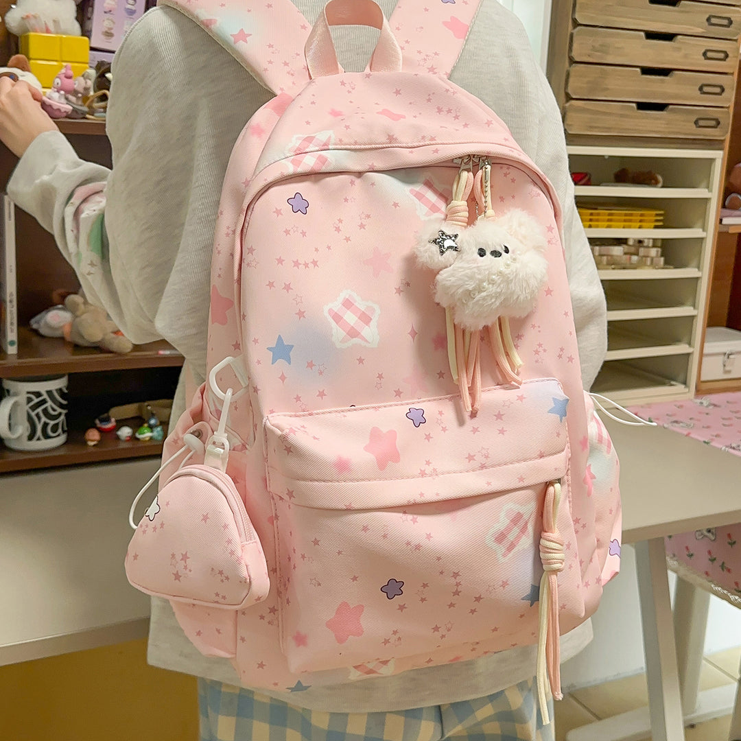 Cartoon-Embellished Casual Backpack Stornfield