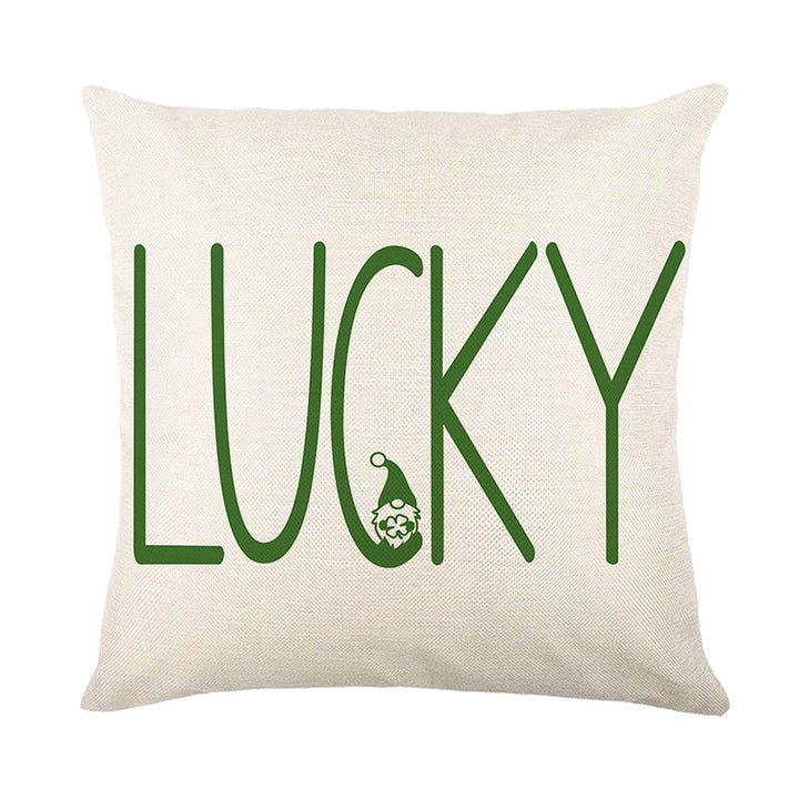 Square Decorative Plaid Linen Cushion Cover
