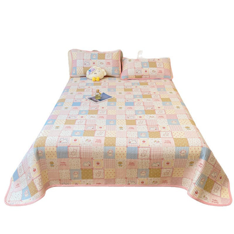 Floral Patterned Quilted Bed Cover Set