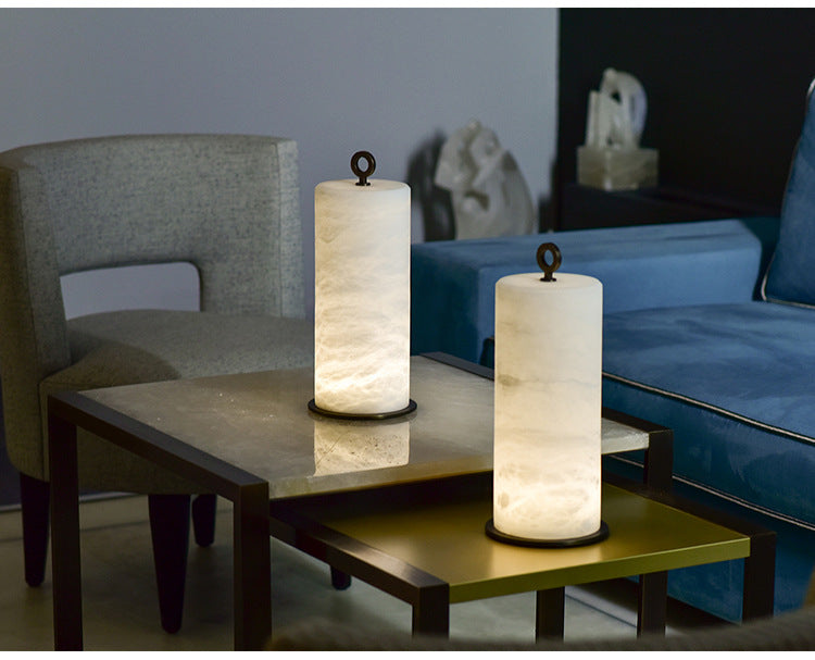 Sculptural Alabaster Table Lamp