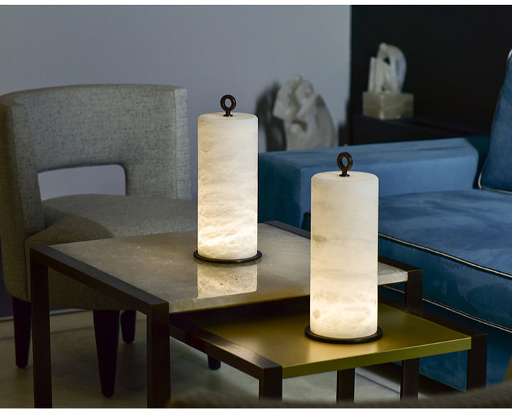Sculptural Alabaster Table Lamp