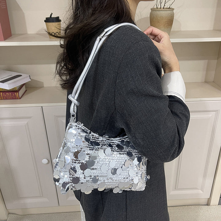 Sequin-Embellished Evening Handbag