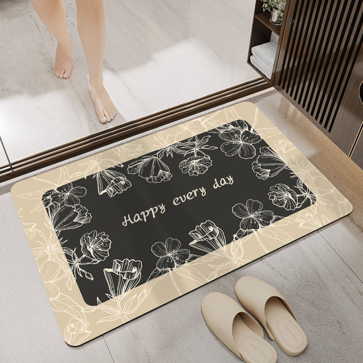 Floral Print Bath Mat Stornfield