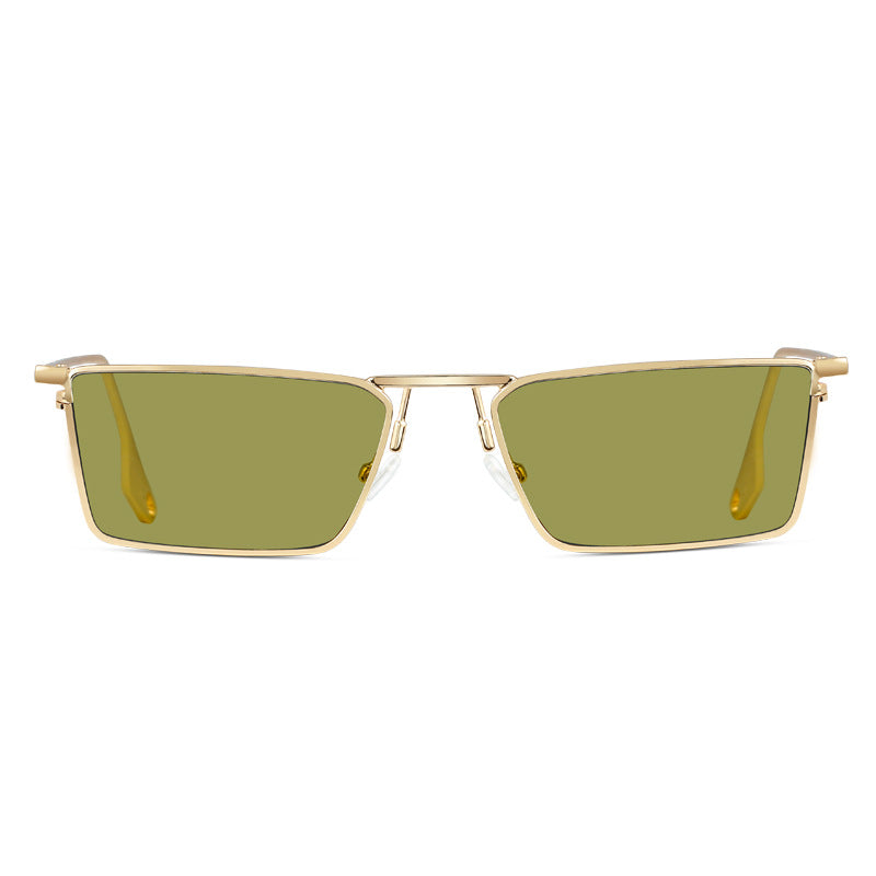 Fashionable sunglasses with rectangular metal frame Stornfield