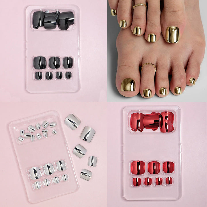 Premium Metallic Press-On Nail Set Stornfield