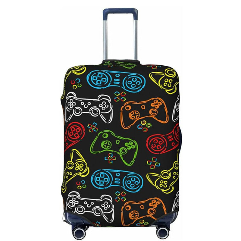 Unisex nan elastic Suitcase Cover with urban Doodle pattern, zipper and all-round protection for 4-wheel trolleys Stornfield