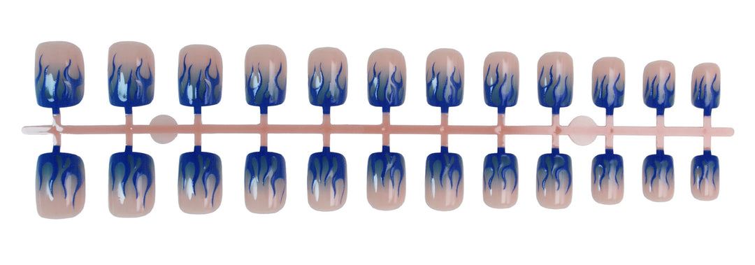 Nail set with creative flame designs Stornfield