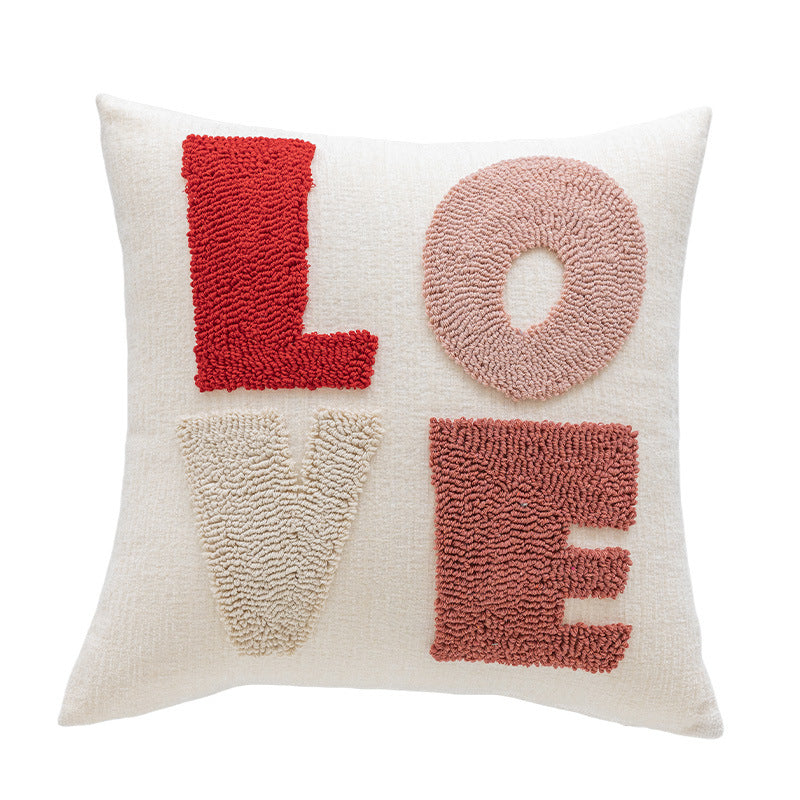 Decorative Love-Stitched Cushion