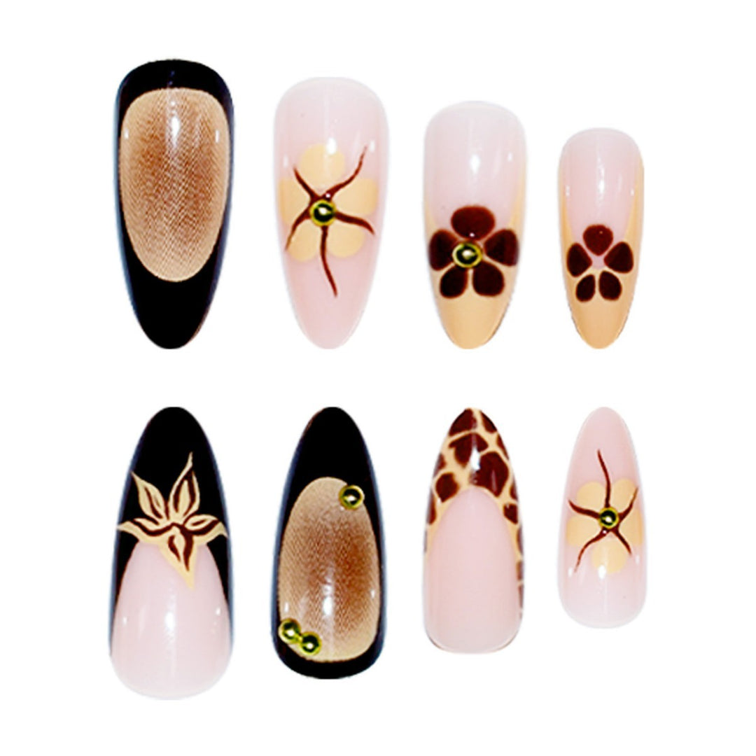 Artistic Floral Press-On Nail Enhancements Stornfield 1787913795